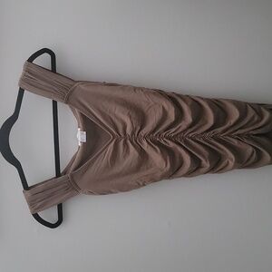 VENUS Tan Ruched Sleeveless Top Size XS